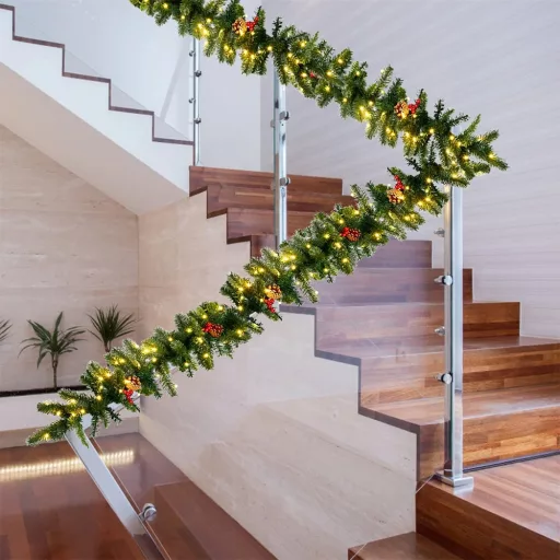 Ghirlanda di Natale con 100 Luci LED Calde, 2.7m