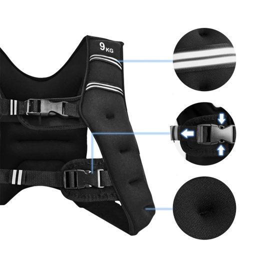 Gilet zavorrato con tasca a rete 9 kg