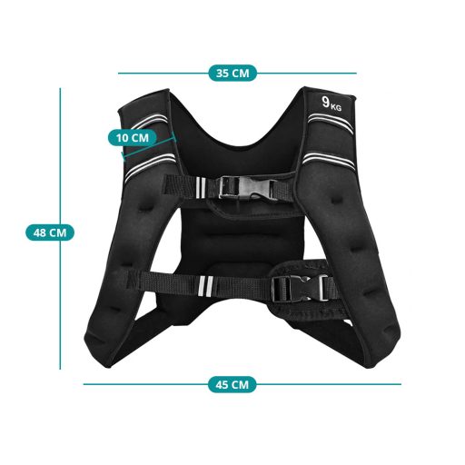 Gilet zavorrato con tasca a rete 9 kg