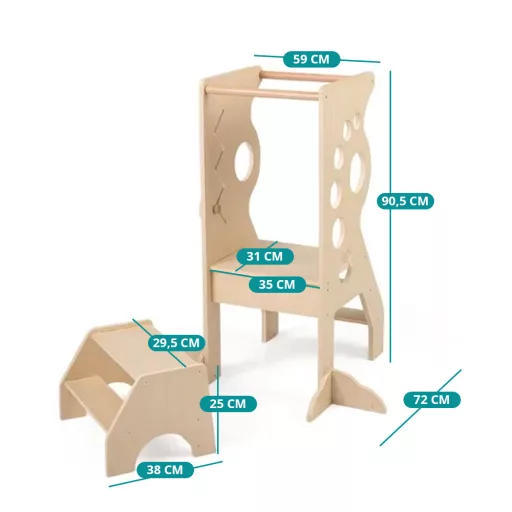 Sgabello per bambini in legno