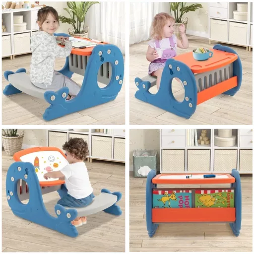 Tavolino per bambini con piano inclinabile