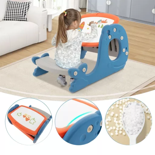 Tavolino per bambini con piano inclinabile