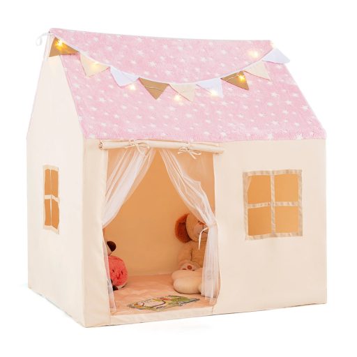 Casetta da gioco per bambini con luci, rosa