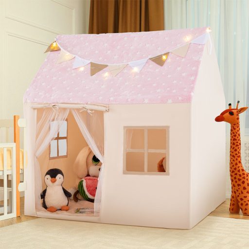 Casetta da gioco per bambini con luci, rosa