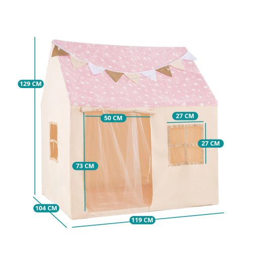 Casetta da gioco per bambini con luci, rosa