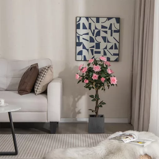 Albero di rose artificiale, 93 cm
