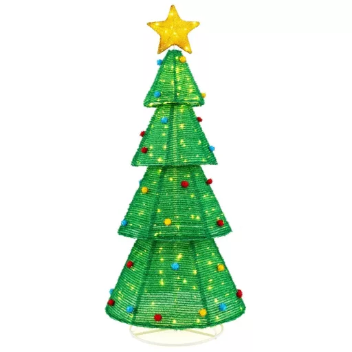 Albero di Natale Decorativo da Esterno 200LED 190cm