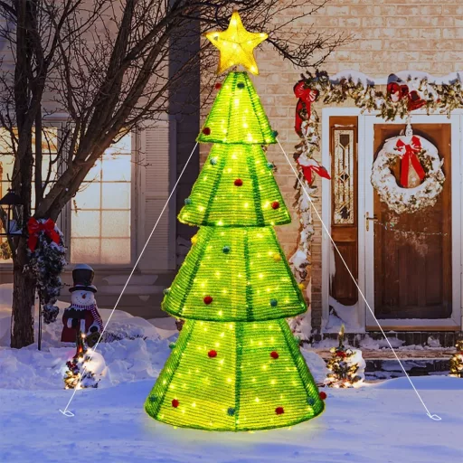 Albero di Natale Decorativo da Esterno 200LED 190cm