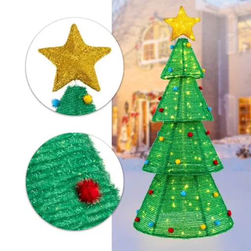 Albero di Natale Decorativo da Esterno 200LED 190cm