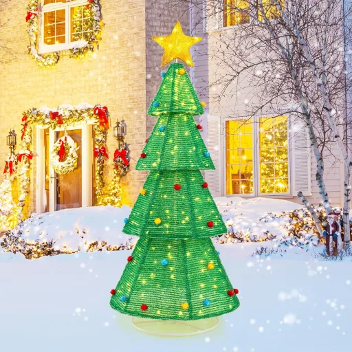 Albero di Natale Decorativo da Esterno 200LED 190cm