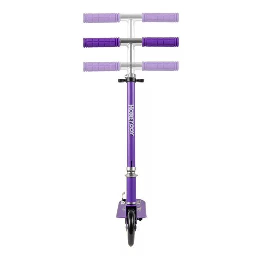 Monopattino pieghevole per bambini in alluminio con ruote LED, viola