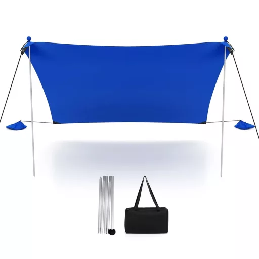 Protezione solare portatile con 4 sacchi di sabbia 2,3x2x2 m UV50+