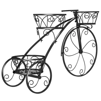 Vaso da Giardino a Forma di Bicicletta in Metallo
