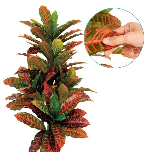 Pianta artificiale Kroton 100 cm