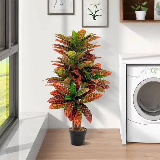 Pianta artificiale Kroton 100 cm