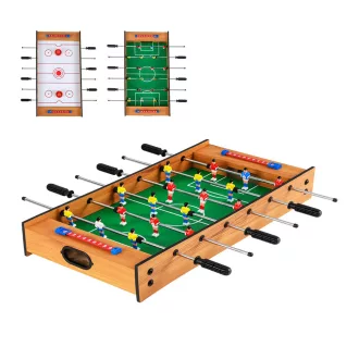 Tavolo da Gioco 2-in-1 Calcio Balilla e Hockey su Ghiaccio