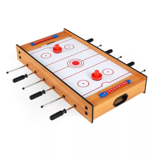 Tavolo da Gioco 2-in-1 Calcio Balilla e Hockey su Ghiaccio