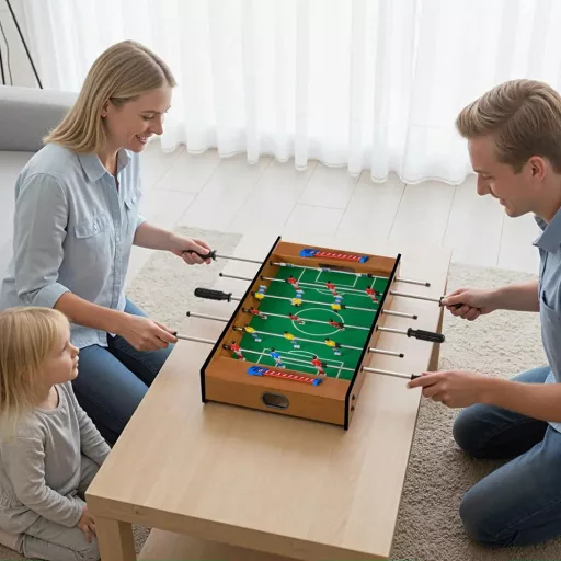 Tavolo da Gioco 2-in-1 Calcio Balilla e Hockey su Ghiaccio