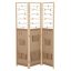 Divisore per stanze a 3 pannelli con 8 tasche e 4 ganci, naturale