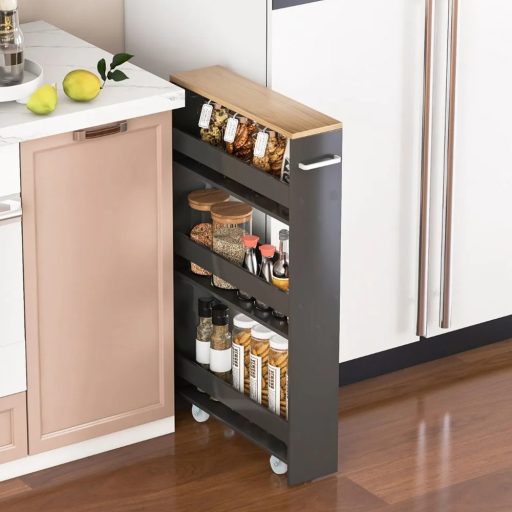 Unità di stoccaggio a 4 ripiani con scaffali aperti, grigia