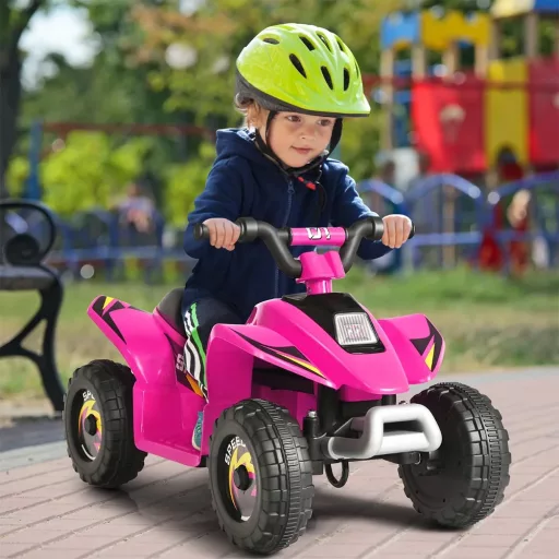 Quad elettrico per bambini a batteria, rosa