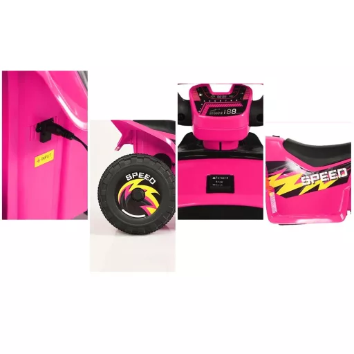 Quad elettrico per bambini a batteria, rosa