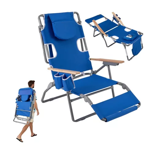 Sedia da spiaggia pieghevole 3 in 1