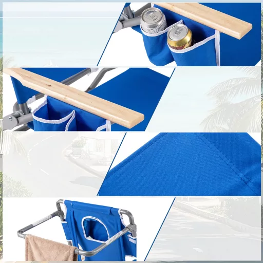Sedia da spiaggia pieghevole 3 in 1
