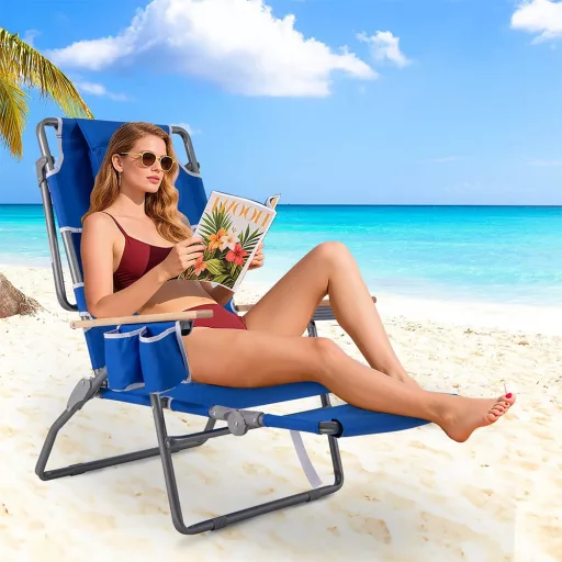 Sedia da spiaggia pieghevole 3 in 1