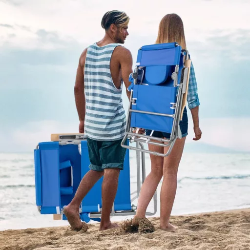 Sedia da spiaggia pieghevole 3 in 1