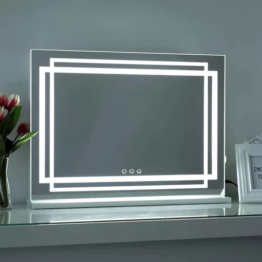 Specchio trucco LED 58 x 12 x 48 cm
