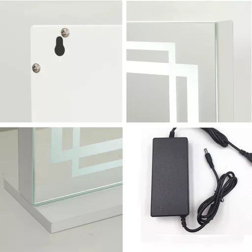 Specchio trucco LED 58 x 12 x 48 cm