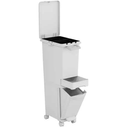 Contenitore per Rifiuti 3-in-1 con Ruote