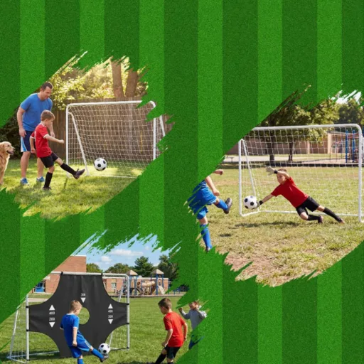 Porta da calcio con rete rimovibile