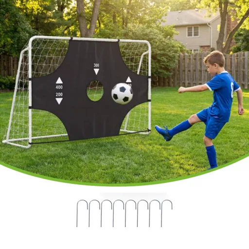 Porta da calcio con rete rimovibile