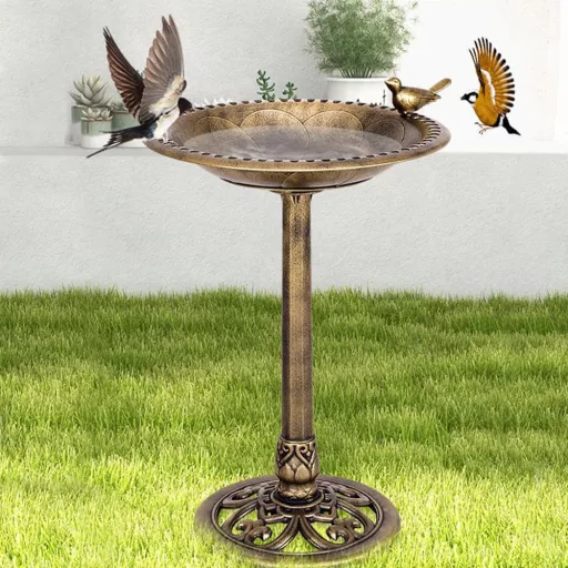 Fontana per Uccelli in Plastica, Bronzo