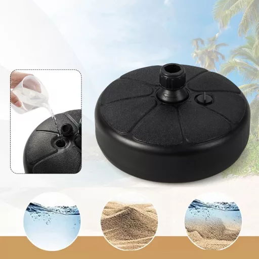 Base per ombrellone riempibile con acqua o sabbia