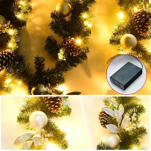 Ghirlanda di Natale, 50 Luci LED Calde 2.7m