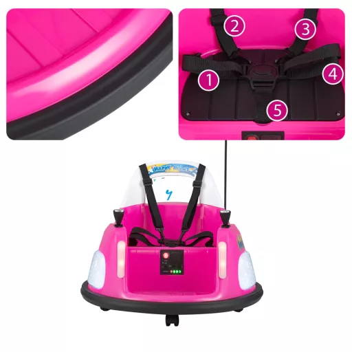 Auto tamponneuse per bambini 12V, rosa