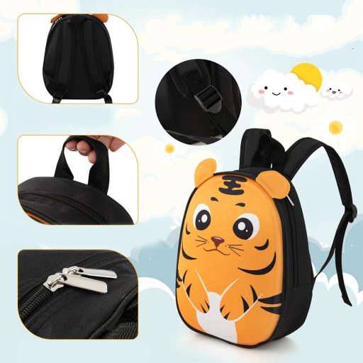 Set di valigia e zaino per bambini con ruote, arancione