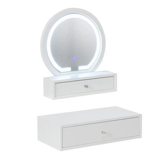Specchio da Trucco da Tavolo con 2 Cassetti