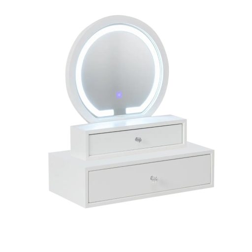 Specchio da Trucco da Tavolo con 2 Cassetti