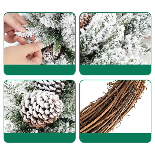 Ghirlanda Invernale Neve con Luci LED Calde