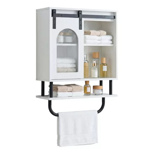 Mobile da bagno con porta asciugamani e ripiano aperto