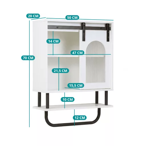 Mobile da bagno con porta asciugamani e ripiano aperto