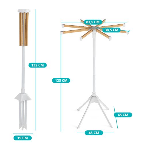 Stendino pieghevole con grucce