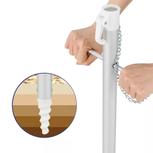Ombrellone da spiaggia inclinabile 198 cm blu