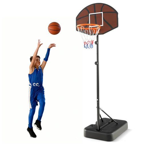 Canestro da Basket Regolabile per Bambini Marrone