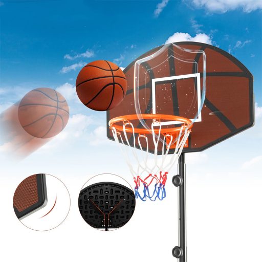 Canestro da Basket Regolabile per Bambini Marrone