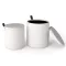 Set 2 pouf contenitore, crema